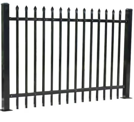 ISO9001 hot sell wholesale wrought picket top garden steel tubular fence 6 ft tall durable prefabricated durable steel f