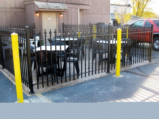 Galvanized Decorative Industrial Metal Wrought Iron Garden Fence Panel Outdoor Backyard