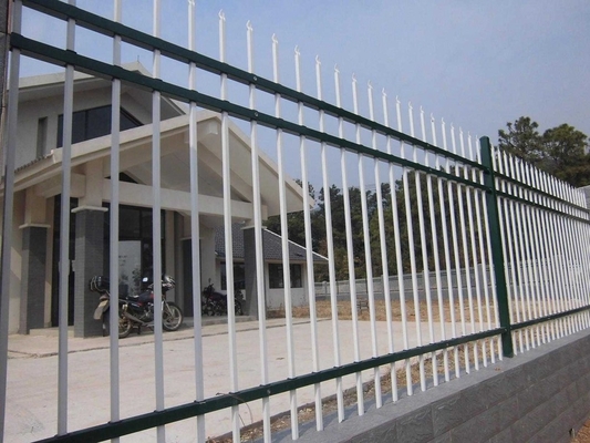 Galvanized Decorative Industrial Metal Wrought Iron Garden Fence Panel Outdoor Backyard