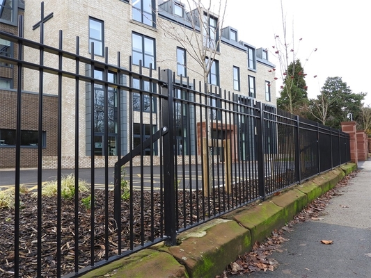 Galvanized Decorative Industrial Metal Wrought Iron Garden Fence Panel Outdoor Backyard