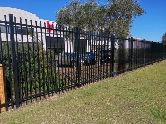 Galvanized Decorative Industrial Metal Wrought Iron Garden Fence Panel Outdoor Backyard