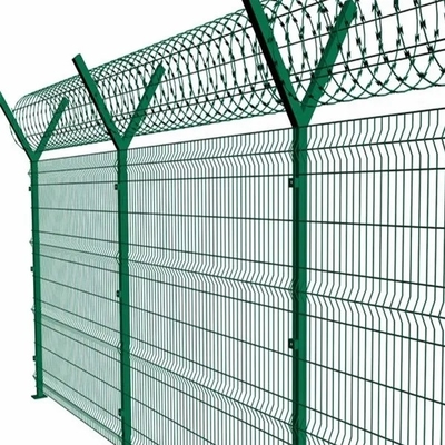 V Fold 3D Panel Triangolo Curvatura Rigida Ferro Recinzione a maglia di filo per recinzioni da giardino 5MM diametro di filo Superficie rivestita in PE