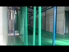 palo quadrato verniciato a polvere verde